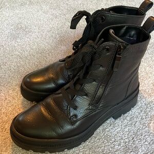 Ara Debbie Black Calf boots Sz 8